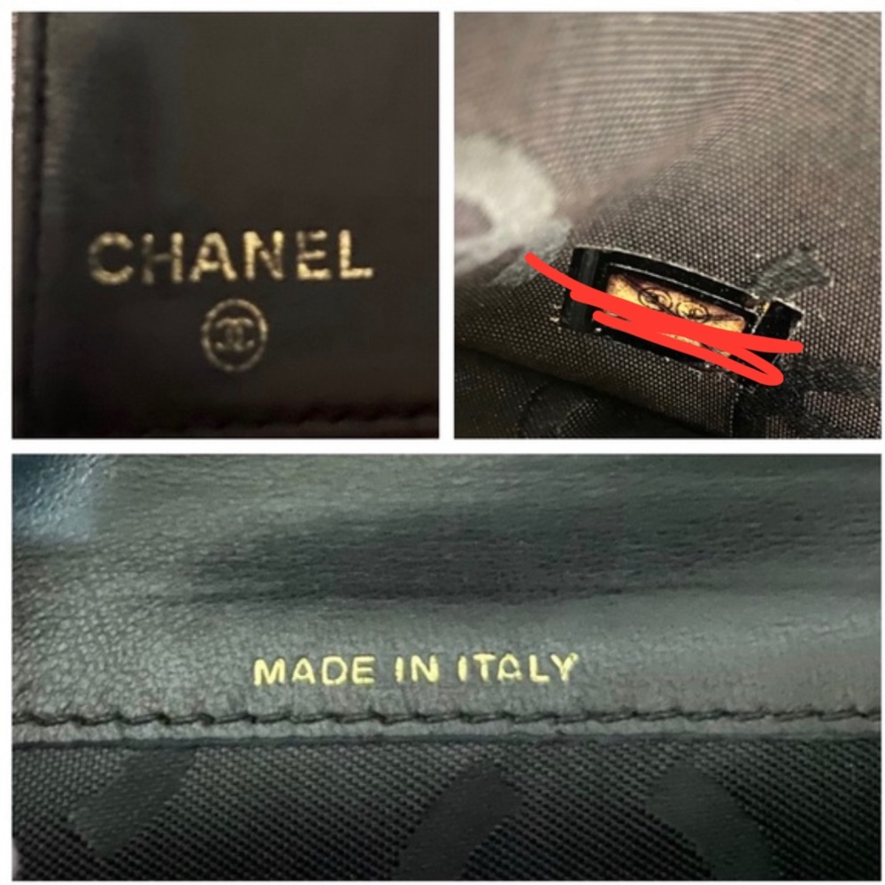 CHANEL Black Leather Clutch with Gold Chain - Picture 10 of 15